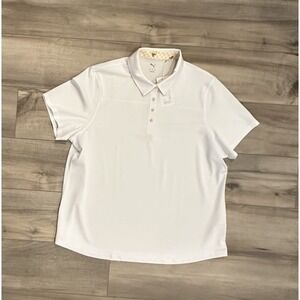Puma Women's Pique Accent Golf Polo, White Glow, Size XXL, #629355, New